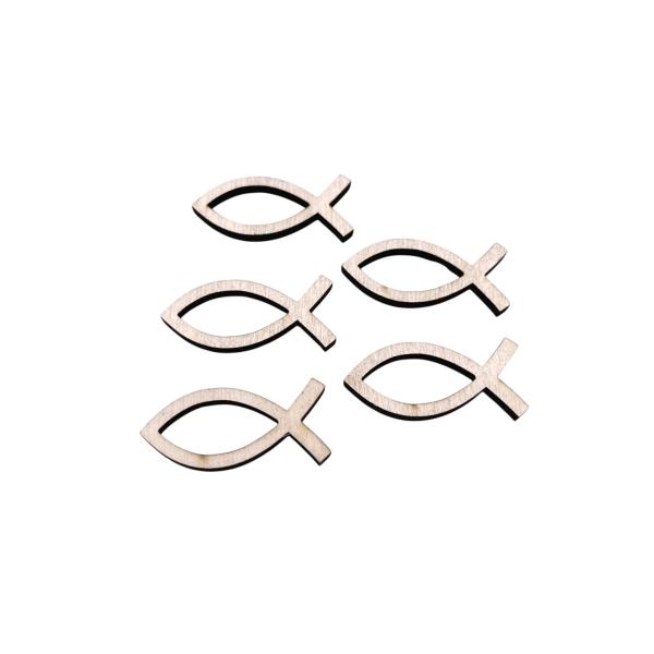 25‑teiliges Holz‑Streudeko‑Set für Taufe, Kommunion, Konfirmation und Firmung.